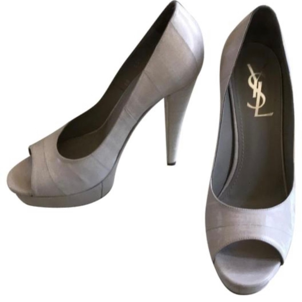 YSL peep toe pumps